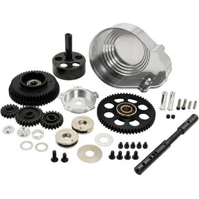 Alloy 3 Speed Transmission Gear Kit for 1/5 HPI RV KM Baja 5B 5T 5SC Buggy Rc Car Parts (Silver)