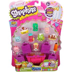 Shopkins Season 2 Mini Packs Toys | Pack of 12 that Help to Enhance Shopping Imagination for Kid Above 3 | Complete Ultimate Collection | Different Cutest Characters May Vary in Every Pack