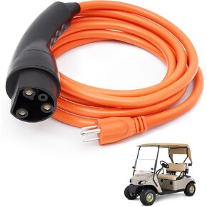 Golf Cart Charger Power Cord Replacement Fits for Evolution ICON EV Golf Carts 120V Charging Power Cord Replaces 2.04.0620 Golf Cart Accessories
