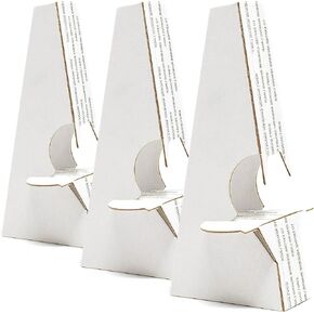 Lineco, 50 Pack Cardboard Easel Backs 5 Inch, Self Stick Double Wing Easel Stand, Display Signs, Cards, Photographs, Brochures, Posters, Craft Projects, White