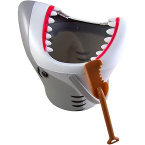 Great White Shark Sand Pail Bucket Beach Pool Vacation Accessory with Shovel, 9 Inches