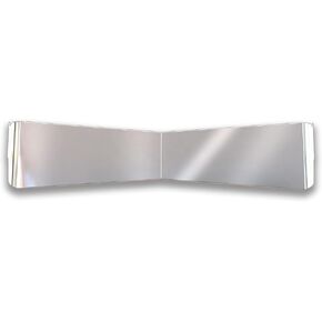 RoadWorks | Stainless Steel Contender 8" - 6" Bowtie Post Mount Visor for Visor for Kenworth Trucks with Curved Glass 1 and 2 Piece Windshields | 45921