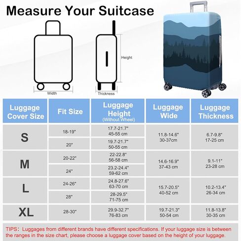 MHJY Suitcase Cover Washable Luggage Covers for Suitcase TSA Approved Elastic Luggage Protector Cover Scratch Resistant Travel Fits 18-32 Inch Luggage in Kuwait
