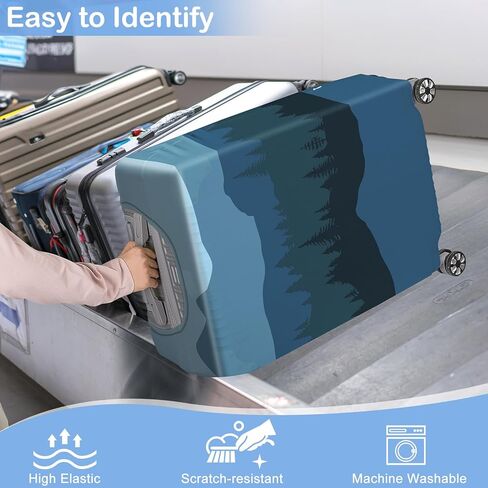 MHJY Suitcase Cover Washable Luggage Covers for Suitcase TSA Approved Elastic Luggage Protector Cover Scratch Resistant Travel Fits 18-32 Inch Luggage in Kuwait