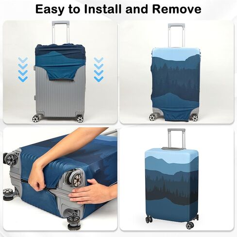MHJY Suitcase Cover Washable Luggage Covers for Suitcase TSA Approved Elastic Luggage Protector Cover Scratch Resistant Travel Fits 18-32 Inch Luggage in Kuwait