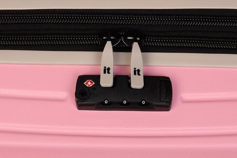 it الأمتعة Eco-Protect Hardside 8 عجلة دوارة قابلة للتوسيع، وردي، مربعات 27 بوصة in Kuwait