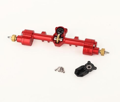 CVD تصلب RC 1/24 RC الزاحف سيارة CNC الألومنيوم الأمامي والخلفي المحور البوابة لمحور SCX24 90081 C10 أجزاء ترقية جيب (فضي) in Saudi Arabia