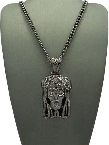 مجوهرات لامعة الولايات المتحدة الأمريكية الهيب هوب مثلج خارج الذهب الله يسوع الوجه قلادة الكوبية سلسلة ربط قلادة in Kuwait