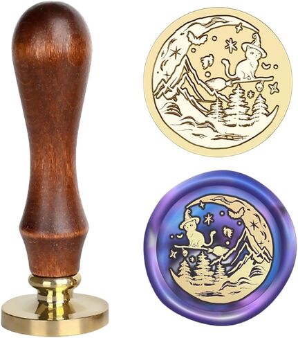 Wax Seal Stamp for Northpole,Santa Claus Northpole Sealing Wax Stamp with Sealing Wax Sticks for Christmas New Year Letters Cards Sealing Decoration Santa Claus Wax Seal (Santa Northpole) in Kuwait