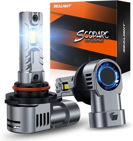 مصابيح الإضاءة SEALIGHT 9005/HB3، مصابيح ضباب بتصميم 1:1 28000LM مع مروحة تبريد 14000 دورة في الدقيقة، Plug-N-Play، حزمة من 2 in Saudi Arabia