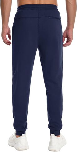 MAGCOMSEN رجل عداء ببطء Sweatpants رياضي بناطيل تدفئة تجريب الصالة الرياضية الجري السراويل النشطة الشتاء رشاقته المسار مع جيوب in Kuwait