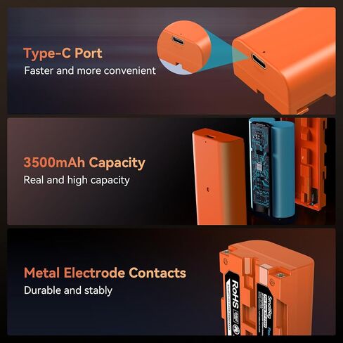 سمول رينج بطارية كاميرا قابلة لاعادة الشحن بمنفذ USB-C من سلسلة L-Series/NP-F550 in Saudi Arabia