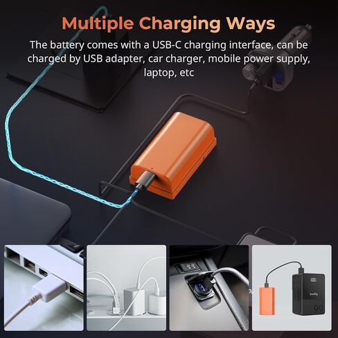 سمول رينج بطارية كاميرا قابلة لاعادة الشحن بمنفذ USB-C من سلسلة L-Series/NP-F550 in Saudi Arabia