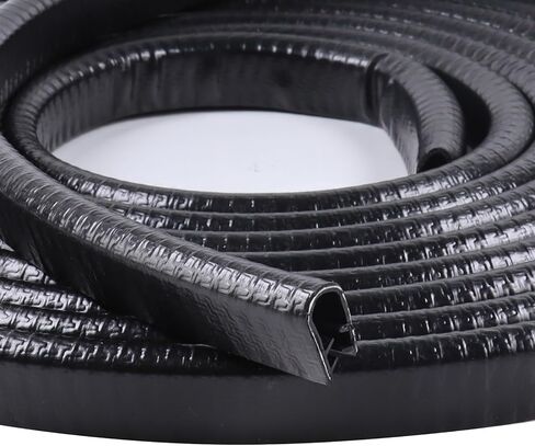 Black Edge Trim U-Channel Rubber Seal Edge Strip with Metal 1/2" X 3/8" - Fit Gap 3/64" to1/4 Car Door Edge Sealing Strip PVC Weather Stripping Metal Side Edge Protector - 26Ft in Kuwait