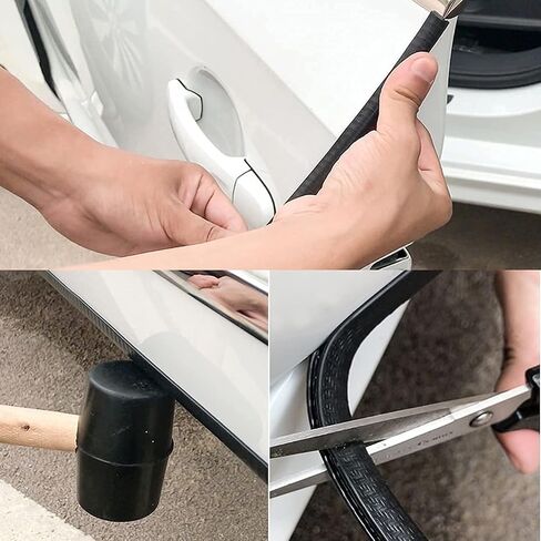Black Edge Trim U-Channel Rubber Seal Edge Strip with Metal 1/2" X 3/8" - Fit Gap 3/64" to1/4 Car Door Edge Sealing Strip PVC Weather Stripping Metal Side Edge Protector - 26Ft in Saudi Arabia