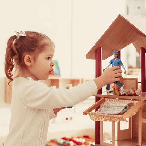 Beverly Hills Doll Collection Nurse Dollhouse Play Figure - Medical Nurse Action Figure for Doll House, Community Helpers Little People Figures Pretend Play for Kids and Toddlers in Saudi Arabia