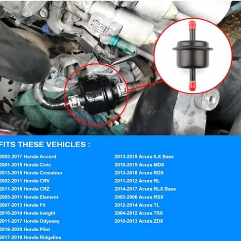 فلتر سائل ناقل الحركة الأوتوماتيكي متوافق مع ACURA 2010-2018 ILX MDX RDX RLX TL TSX متوافق مع HONDA 2003-2019 ACCORD CIVIC CROSSTOUR ODYSSEY استبدال 25430-PLR-003 25430PLR003 in Kuwait