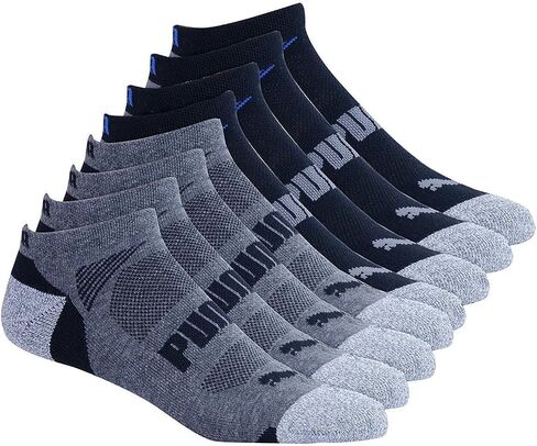 Puma Men's No show Sport Socks, Moisture Control, Arch Support (8 Pair) SOCK SIZE 10-13 SHOE SIZE 6-12 in Saudi Arabia