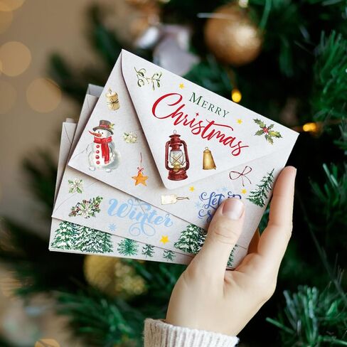 Sayglossy 4 Rolls Winter Christmas Tree Washi Tape Set Merry Christmas Now Pre-Cut Snowman Stickers Greenery Winter Forest Tape Mistletoe Elk Stickers for Scrapbook DIY Craft Gift Wrapping Supplies in Saudi Arabia