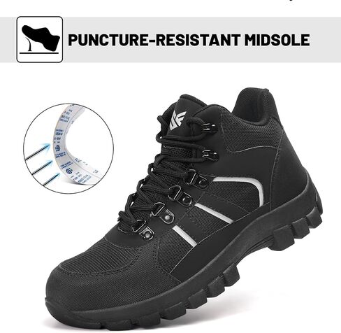 Steel Toe Boots for Men Women Comfortable Puncture Proof Safety Work Shoes for Indestructible Construction Working and Daily Wear in Saudi Arabia