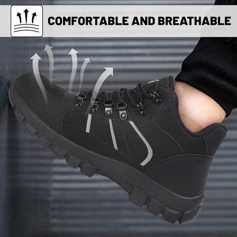 Steel Toe Boots for Men Women Comfortable Puncture Proof Safety Work Shoes for Indestructible Construction Working and Daily Wear in Saudi Arabia