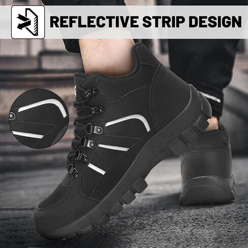 Steel Toe Boots for Men Women Comfortable Puncture Proof Safety Work Shoes for Indestructible Construction Working and Daily Wear in Saudi Arabia