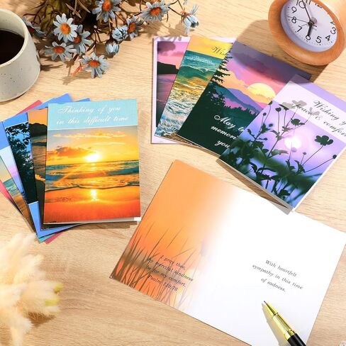 Gersoniel 36 Pcs Religious Sympathy Cards with Scripture Christian Sympathy Cards with Envelopes Christian Anniversary Cards Sympathy Cards Faith Based Christian Condolence Cards(Beautiful) in Saudi Arabia