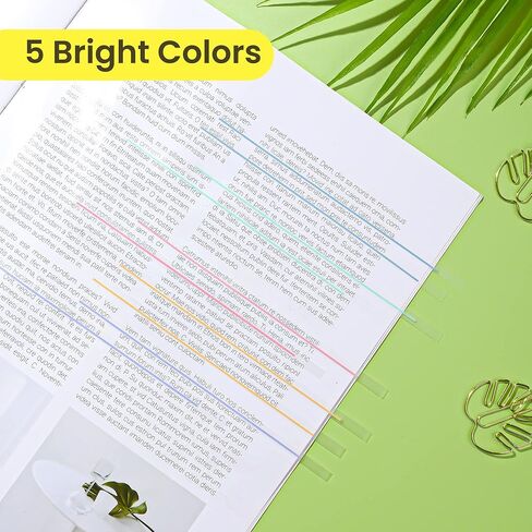 أحدث 800 قطعة من أقلام تحديد الصفحات ذات الشرائط الطويلة، وعلامات تبويب الفهرس مع خطوط، وعلامات تبويب أعلام الصفحات الطويلة الشفافة لقراءة وتدوين الملاحظات، 5 مجموعات in Kuwait