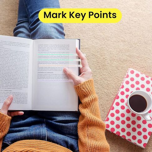 أحدث 800 قطعة من أقلام تحديد الصفحات ذات الشرائط الطويلة، وعلامات تبويب الفهرس مع خطوط، وعلامات تبويب أعلام الصفحات الطويلة الشفافة لقراءة وتدوين الملاحظات، 5 مجموعات in Kuwait