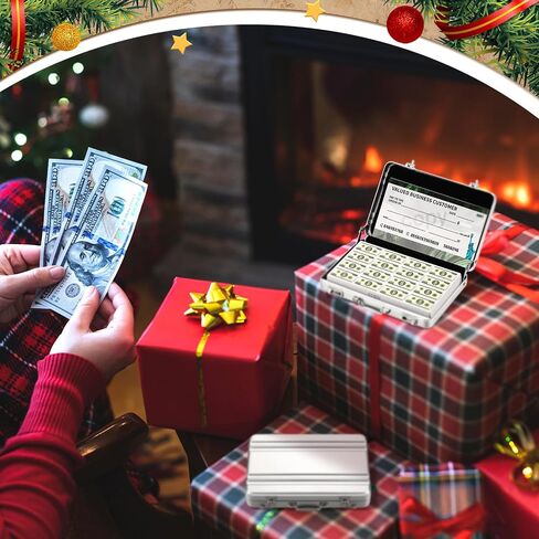 2 Packs Sliver Metal Money Box for Cash Gift Little Briefcase Money Holder Cash Organizer Saving Money Storage Box for Surprise Cash Gifts Christmas Money Holder Birthday Wedding Party in Saudi Arabia