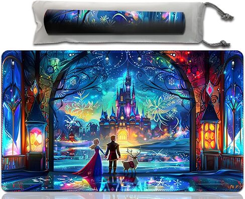 Anold Premium Playmat Compatible Lorcana and TCG, 24X14 in Size, Board Game Playmat, Non-Slip Rubber Game Mat with Zones and Free Storage Bag（D2） (D19 with zones) in Saudi Arabia