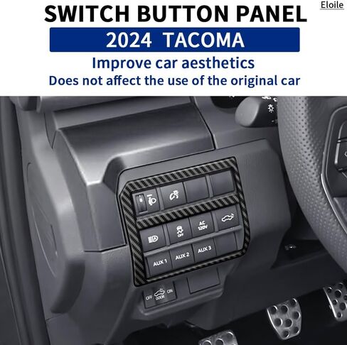 For 2024 Tacoma Multi-function air vents Decoration Stickers interior accessories (Matte Carbon fiber) in Kuwait
