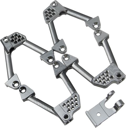 ShareGoo Aluminum Alloy Front Rear Shock Hoops Tower Bracket Mount Compatible with Axial SCX10 SCX10ii 90046 90047 1/10 RC Crawler Car (Titanium) in Saudi Arabia