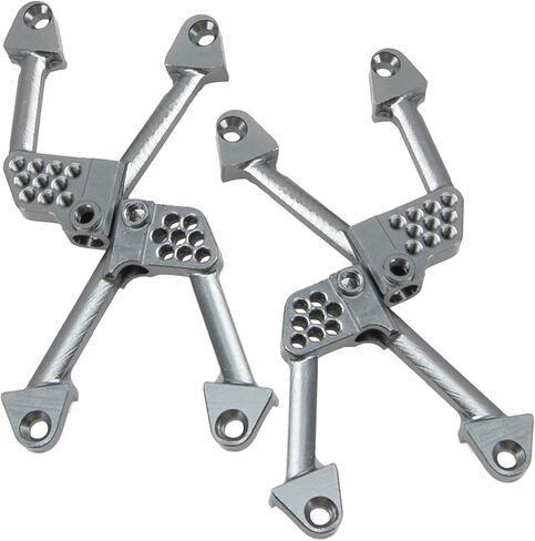ShareGoo Aluminum Alloy Front Rear Shock Hoops Tower Bracket Mount Compatible with Axial SCX10 SCX10ii 90046 90047 1/10 RC Crawler Car (Titanium) in Saudi Arabia