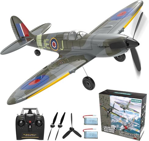 Remote Control Aircraft Plane, Spitfire V2 RC Plane with 3 Modes for Easy U-Turns and Control for Adults & Kids (Blue) in Saudi Arabia