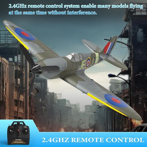 Remote Control Aircraft Plane, Spitfire V2 RC Plane with 3 Modes for Easy U-Turns and Control for Adults & Kids (Blue) in Saudi Arabia