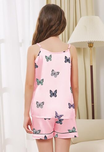 Umeyda Girls & Womens Pajamas Set Sleeveless Camisole Tank Top and Shorts 2 Piece Sleepwear Summer Outfits in Saudi Arabia