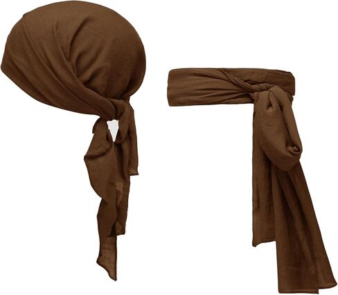 Mens Womens Pirate Halloween Costume Pirate Head Scarf Bandana Headband Hat Pirate Sash Belt Accessories for Cosplay in Saudi Arabia