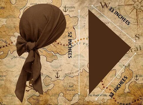 Mens Womens Pirate Halloween Costume Pirate Head Scarf Bandana Headband Hat Pirate Sash Belt Accessories for Cosplay in Saudi Arabia