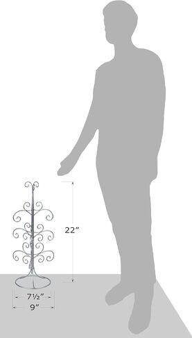 Red Co. 22" Metal Wire 4-Tier Ornament Display Tree Stand and Christmas Décor Holder - Silver in Saudi Arabia