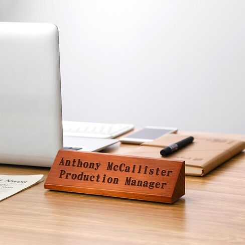 Eersida 2 Pcs Blank Business Wood Name Plate for Desk Name Plate Walnut DIY Personalized Wooden Name Plaque for Desk Nameplate for Office Classroom Gift 8 x 2 x 2 Inch in Saudi Arabia