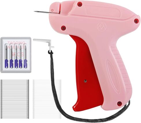 Tagging Gun for Clothing- Includes 6 Needle,Comes with 500 Black & 500 White Fasteners,Retail Hang Tag Gun for Shops, Boutiques, Warehouse and Yard Sale Hang Price Tag Gun.(Pink) in Saudi Arabia