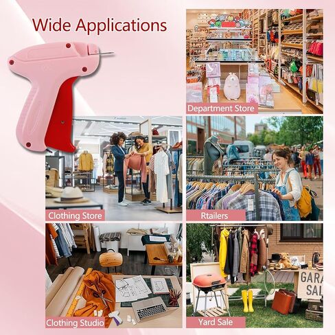 Tagging Gun for Clothing- Includes 6 Needle,Comes with 500 Black & 500 White Fasteners,Retail Hang Tag Gun for Shops, Boutiques, Warehouse and Yard Sale Hang Price Tag Gun.(Pink) in Saudi Arabia