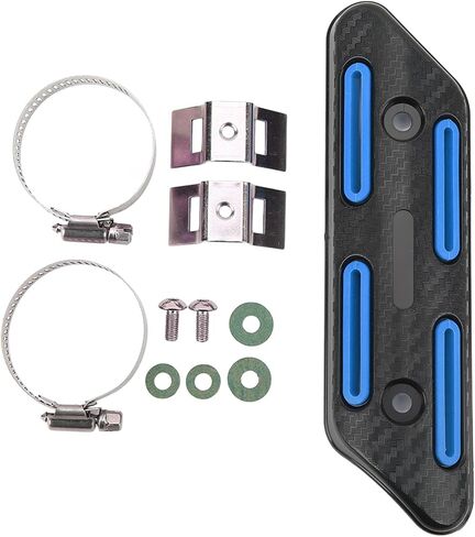 Exhaust Pipe Thermal Protector, Exhaust Pipe Thermal Protector Universal Stylish Wearproof for Motorcycles for Scooters (Blue), BusoThyctw3hna0p-15 in Kuwait