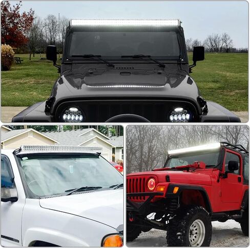YITAMOTOR 120W LED Light Bar أحمر 24 بوصة Spot Flood Combo LED شريط ضوء العمل مع تسخير الأسلاك ضوء القيادة على الطرق الوعرة متوافق مع سيارات الدفع الرباعي والشاحنات والسيارات والمركبات ATV و4x4 و4WD والقارب in Saudi Arabia