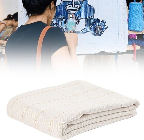 67" x 67" Overlocking Primary Tufting Cloth for Rug Tufting with Marked Lines, Monks Cloth for Punch Needle in Kuwait