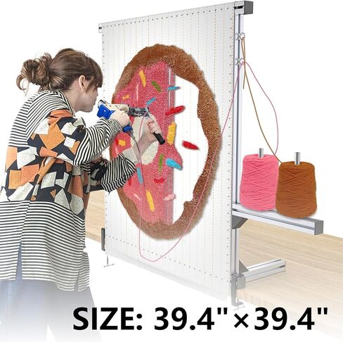 67" x 67" Overlocking Primary Tufting Cloth for Rug Tufting with Marked Lines, Monks Cloth for Punch Needle in Kuwait