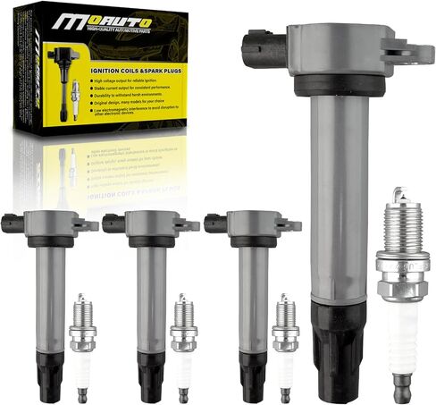 Set of 4 Ignition Coils Pack UF781 3052059B013 & 4 PCS Iridium Spark Plugs Compatible with Honda Accord CR-V Civic Insight RDX 2017-2021 1.5L 2.0L in Kuwait