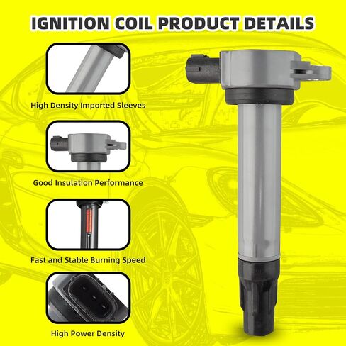 Set of 4 Ignition Coils Pack UF781 3052059B013 & 4 PCS Iridium Spark Plugs Compatible with Honda Accord CR-V Civic Insight RDX 2017-2021 1.5L 2.0L in Kuwait