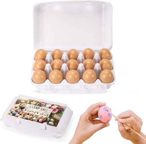 Fake Eggs, 10 Count Unpainted Wooden Easter Eggs for Painting and Crafts,Food Toys for Kitchen Play and Room Decor, Eggs for Nesting Boxes, Poultry Incubators in Saudi Arabia